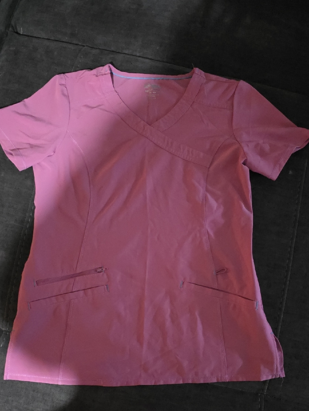 Scrubstar Pink V-Neck Short Sleeve Medical Scrub Top